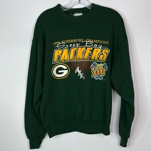 Vintage Locker Line Green Bay Packers Super Bowl XXI 1997 Crewneck Sweatshirt M